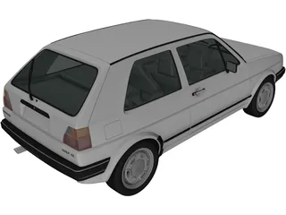 Volkswagen Golf GL (1983) 3D Model