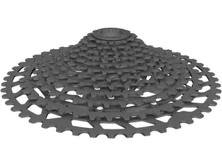 PG1210 12-speed Cassette 3D Model