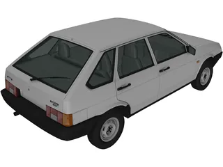 VAZ-2109 Lada (1987) 3D Model