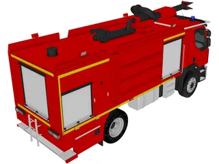 Renault Lander Fire Truck 3D Model