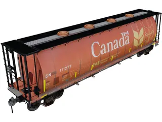 Grain Car 3D Model