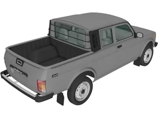 Lada Niva 4x4 2329 Pickup 3D Model