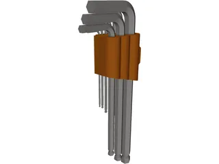 Allen Key Set 3D Model