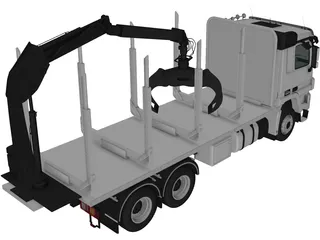 Sisu Polar Logging Truck (2010) 3D Model