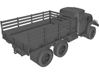 ZiL 131 Caminhão do Exército 1966 3D model - Baixar Militar no