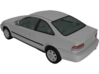 Honda Civic Coupe (1996) 3D Model