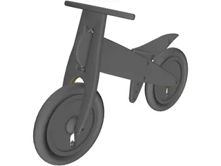 Wooden Bicycle 3D Model
