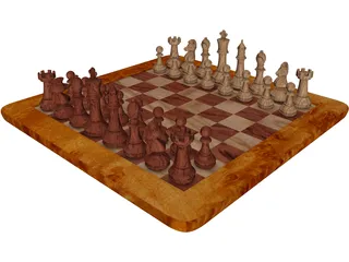 Chess Set 3D Model