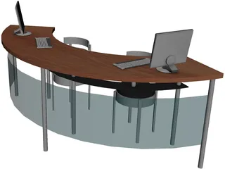 Information Desk 3D Model