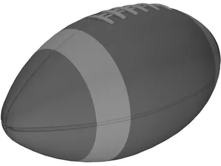 American Football Ball 3D Model