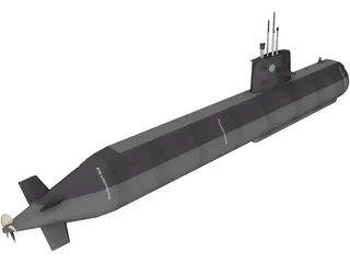 HMS Gotland 3D Model