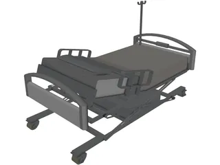 Hospital Bed 3D Model