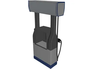 Chevron Gas Pump 3D Model