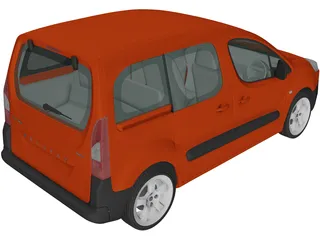 Peugeot Partner Tepee (2011) 3D Model