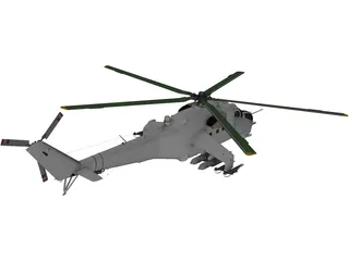 Mil Mi-24 Hind D 3D Model