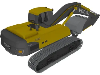 Volvo EC250 Excavator 3D Model