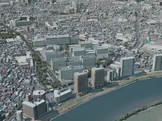Kawasaki City, Japan (2021) 3D Model