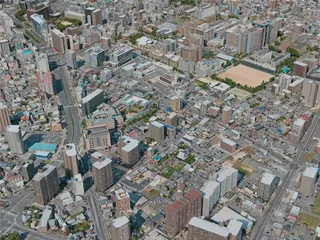 Okayama City, Japan (2021) 3D Model
