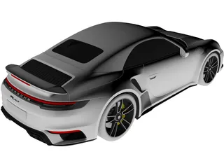 Porsche 911 Turbo S Cabrio (2021) 3D Model