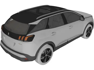 Peugeot 3008 (2019) 3D Model