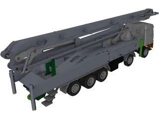 Concrete Pump Truck 3D Model