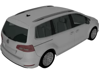 Volkswagen Sharan (2011) 3D Model