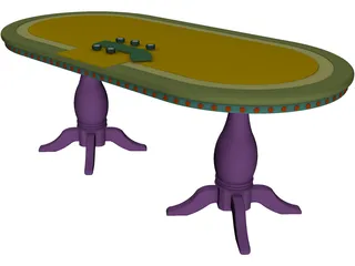 Texas Hold`em Poker Table 3D Model