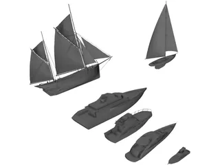 Boats 3D Model