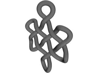 Buddhist Endless Knot 3D Model