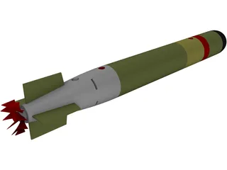 MK54 Torpedo 3D Model