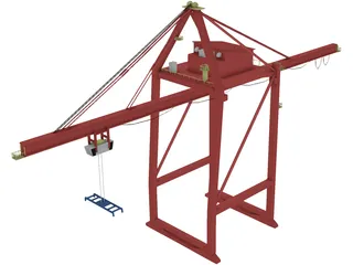 Shipping Port Crane Small 3D Model