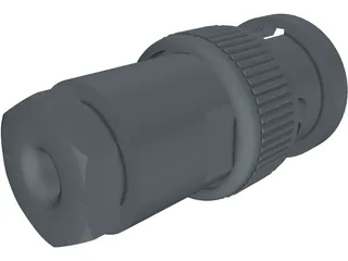BNC Plug 3D Model