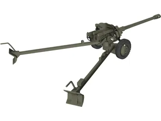 D-44 AT Cannon 3D Model