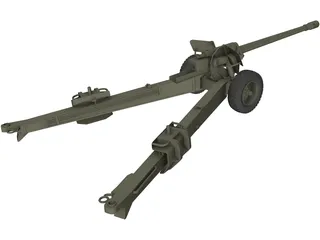 M-46 Field Cannon 3D Model