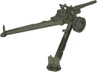 ML-20 WW2 Cannon 3D Model