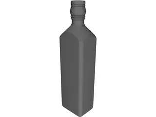 Red Label Bottle 3D Model