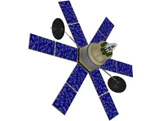 Communication Satellite 3D Model