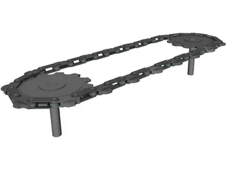 Chain Drive 3D Model