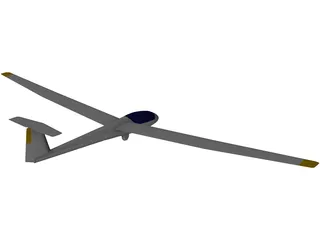 Rolladen-Schneider LS4 Glider 3D Model