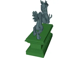 Chinese Dragon Statue 3D Model