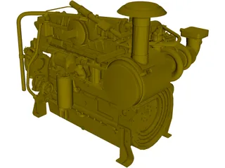 Caterpillar G3306 TA Engine 3D Model