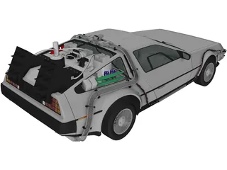 DeLorean DMC-12 BTTF II (1981) 3D Model