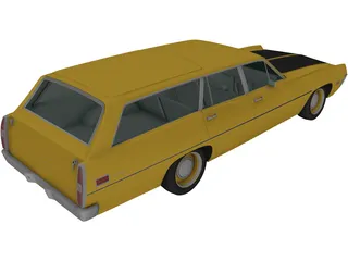 Ford Torino 500 Station Wagon 3D Model