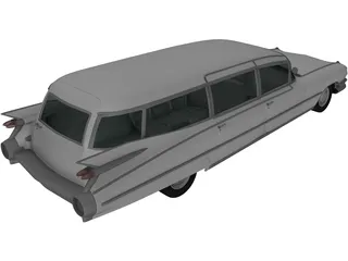 Cadillac Fleetwood 75 Miller-Meteor Hearse 3D Model