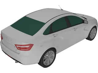 Lada Vesta Sedan (2015) 3D Model