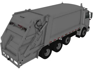 Volvo WX64 Garbage Truck Heil (2001) 3D Model
