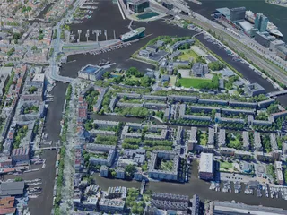 Amsterdam City, Netherlands (2021) 3D Model