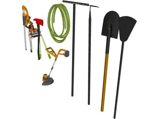 Garden Tools Collection 3D Model