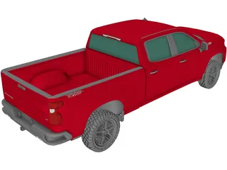 Chevrolet Silverado LT Crew Cab (2018) 3D Model