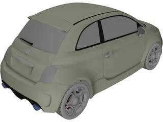 Fiat 500 Abarth Noire (2012) 3D Model